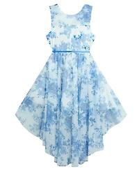 Bcx Girls' 7-16 Sleeveless Floral Embroidered Mesh Dress