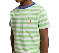 Polo Ralph Lauren Boys' 2T-7 Striped Crewneck T-Shirt