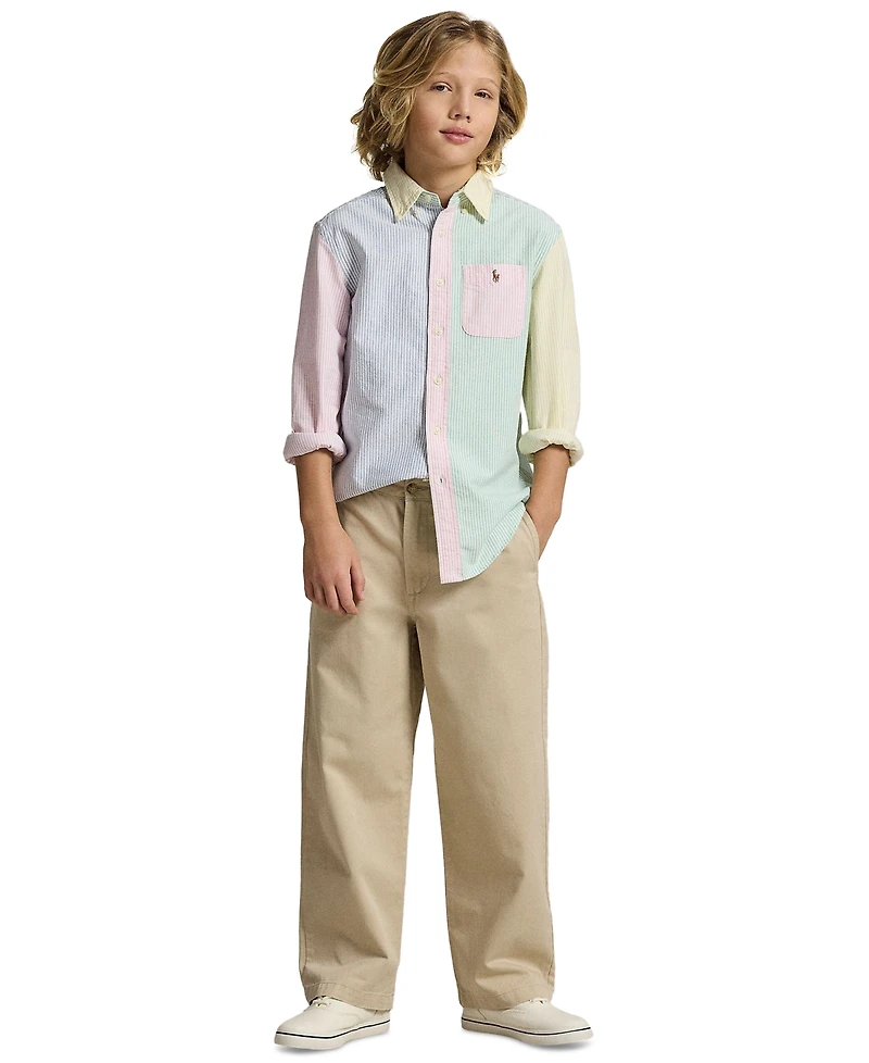 Polo Ralph Lauren Boys' 8-20 Long-Sleeve Oxford Fun Shirt