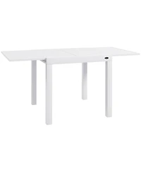 Outsunny Extendable Patio Dining Table for 4-6, Outdoor Dining Table,