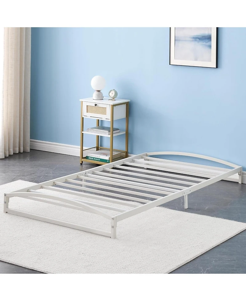 gaomon Metal Platform Bed Frame Low Profile Arch Design Steel Slat Support Noise-Free No Box Spring