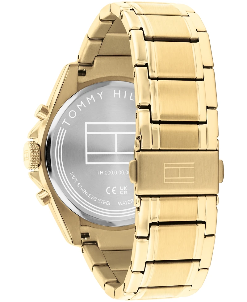 Tommy Hilfiger Men's Multifunction Gold Tone Stainless Steel Bracelet Watch, 42mm