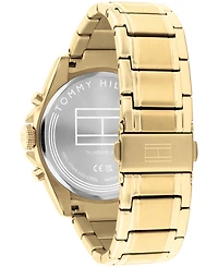 Tommy Hilfiger Men's Multifunction Gold Tone Stainless Steel Bracelet Watch, 42mm