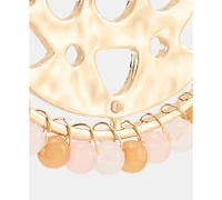 Style & Co Gold-Tone Beaded Half Hoop Earrings, Macy's Exclusive