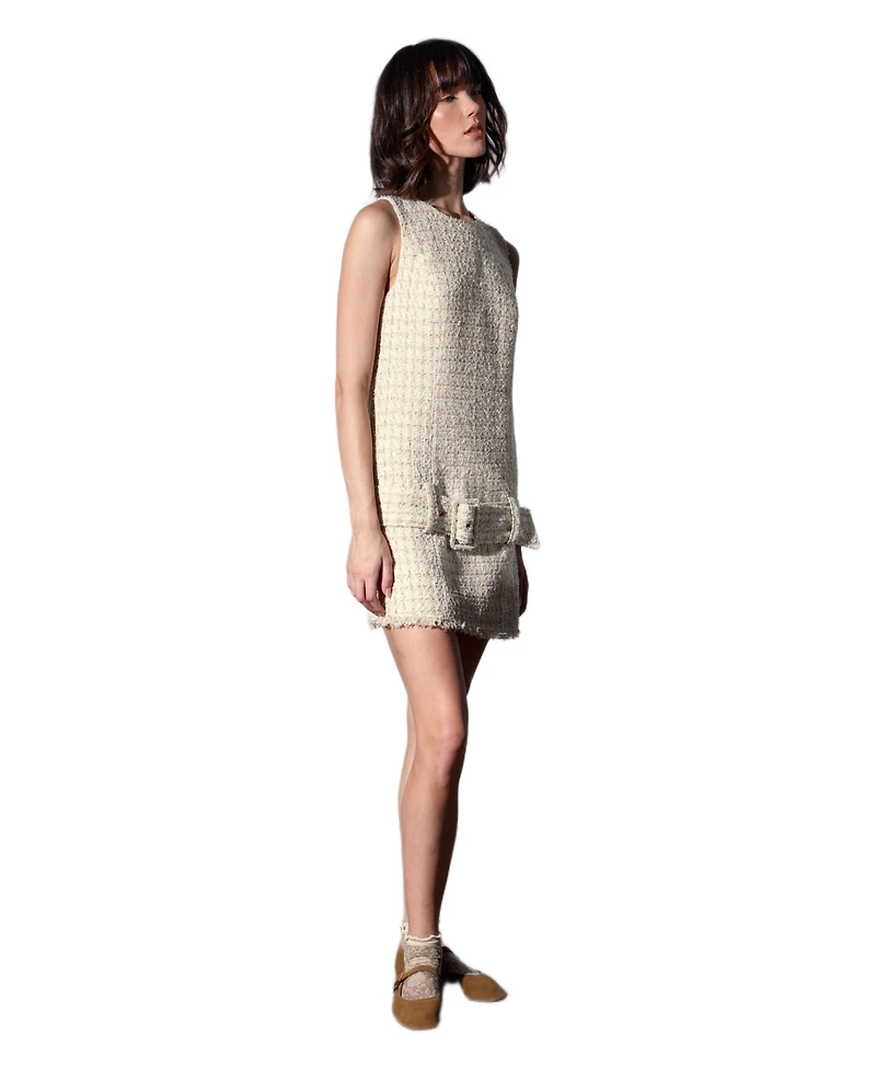 Walter Baker Women's Vanna Tweed Shift Mini Dress