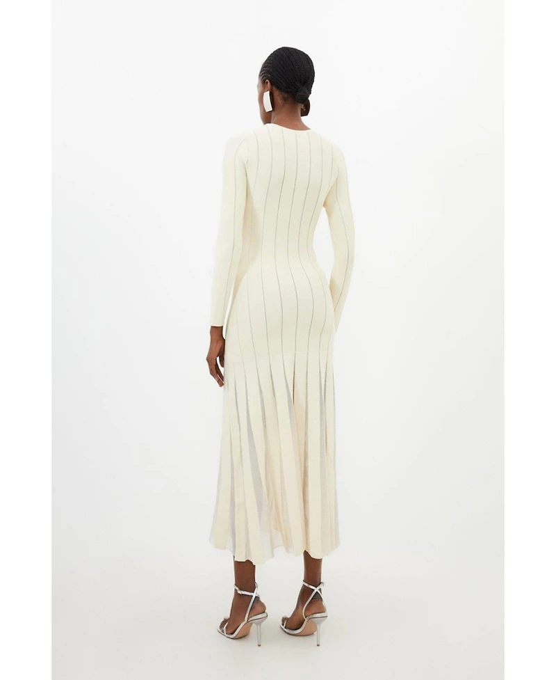 Karen Millen Women's Filament Full Skirt Knit Midi Dress