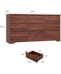 gaomon Drawer Tall Wood Dresser