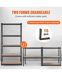 Rainsken Storage Shelving Unit, 5-Tier Adjustable Metal Storage Shelves, Heavy Duty Organizer Rack for Pantry, Basement, 36" L x 18" W x 72&