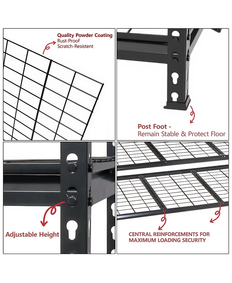 Rainsken 5-Tier Heavy Duty Metal Shelving Unit