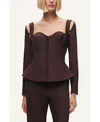 Nocturne Women's Cut-Out Sweetheart Corset Top