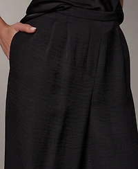 Donna Karan New York Women's Wide-Leg Pull-On Pleated Pants