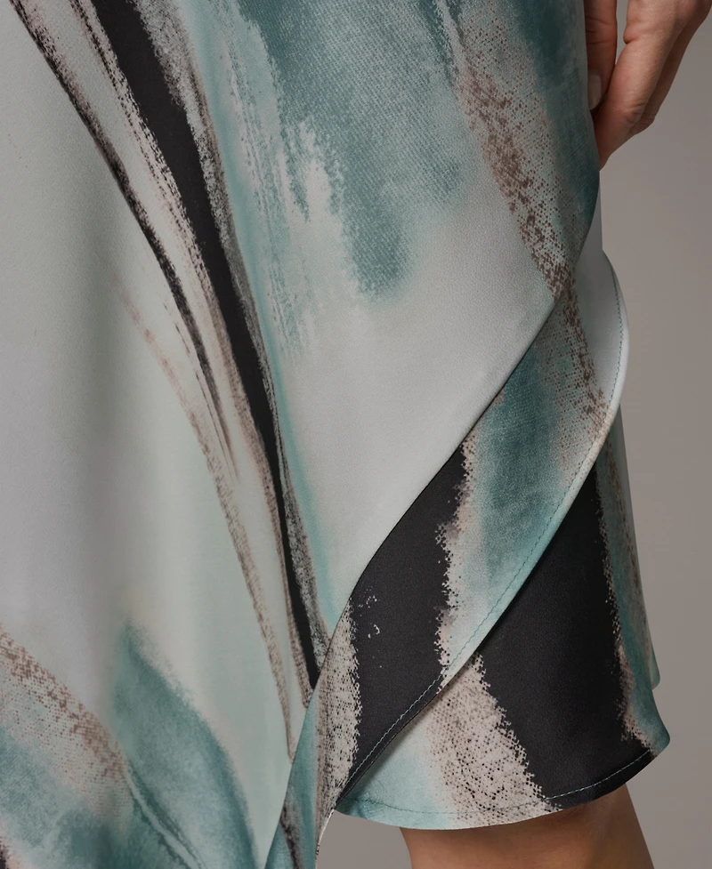 Donna Karan New York Women's Crew Neck Midi Dress