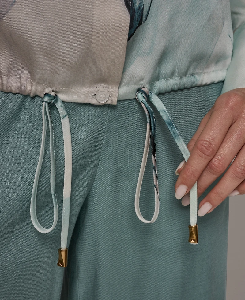 Donna Karan New York Women's Long-Sleeve Collared Neck Shirt