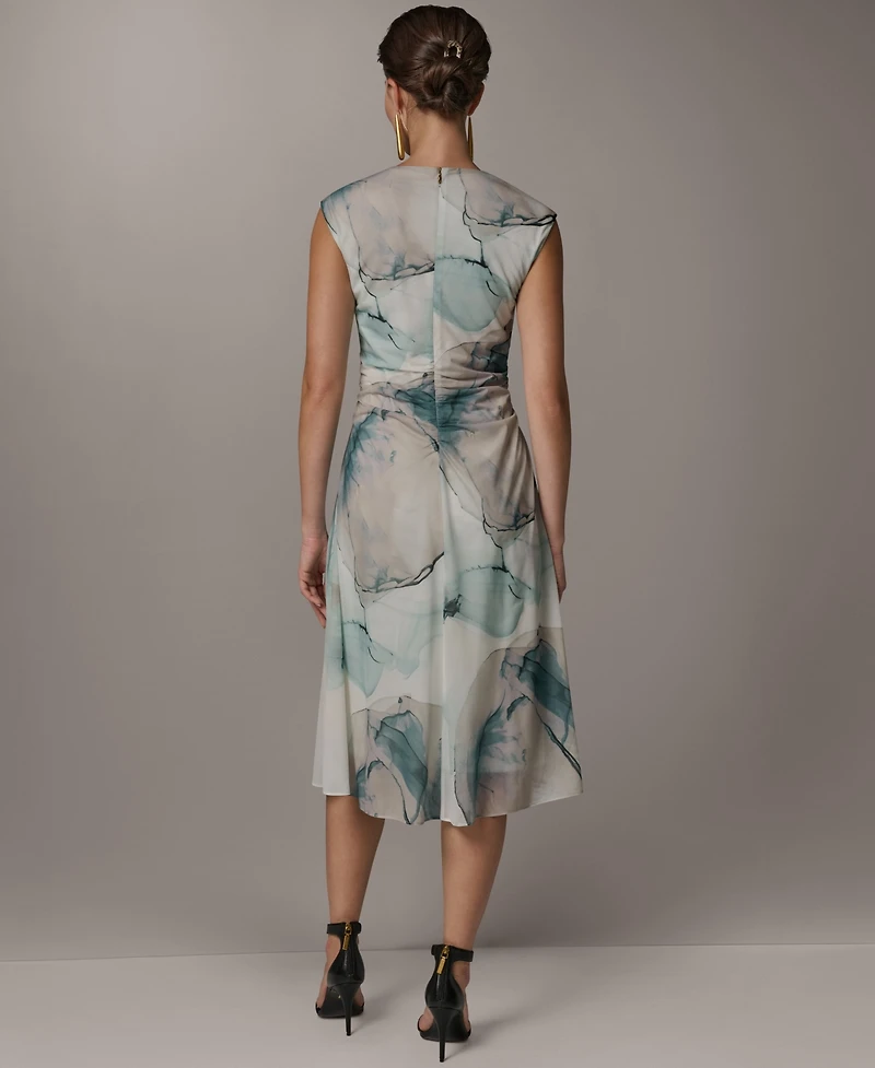 Donna Karan New York Women's V-Neck Midi Dress