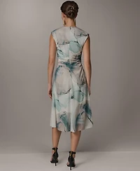 Donna Karan New York Women's V-Neck Midi Dress