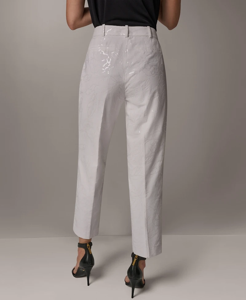Donna Karan New York Women's Sequin Embroidered Pants