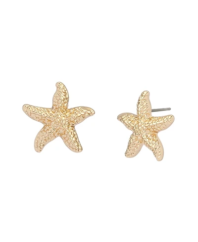 Betsey Johnson Gold Starfish Stud Earrings