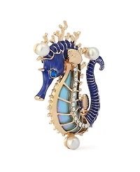 Betsey Johnson Faux Stone Seahorse Drop Earrings