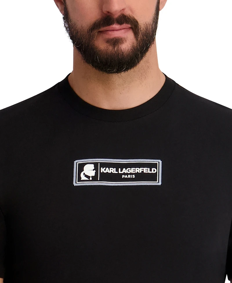 Karl Lagerfeld Paris Men's Regular-Fit Short-Sleeve Crewneck T-Shirt