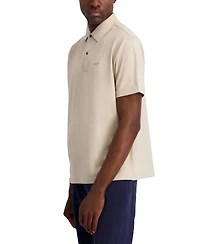 Karl Lagerfeld Paris Men's Regular-Fit Short-Sleeve Spread Collar Polo T-Shirt