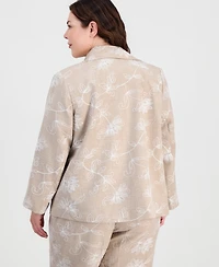 Kasper Plus Boxy Collared Jacket