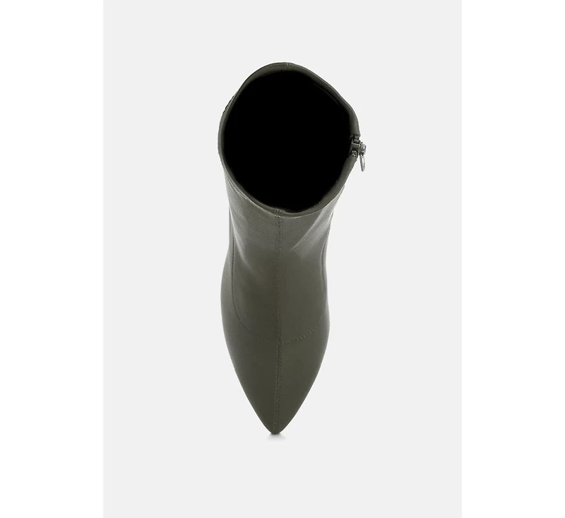 Zudio Solid Mid Heel Sock Boots