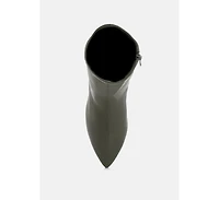 Zudio Solid Mid Heel Sock Boots