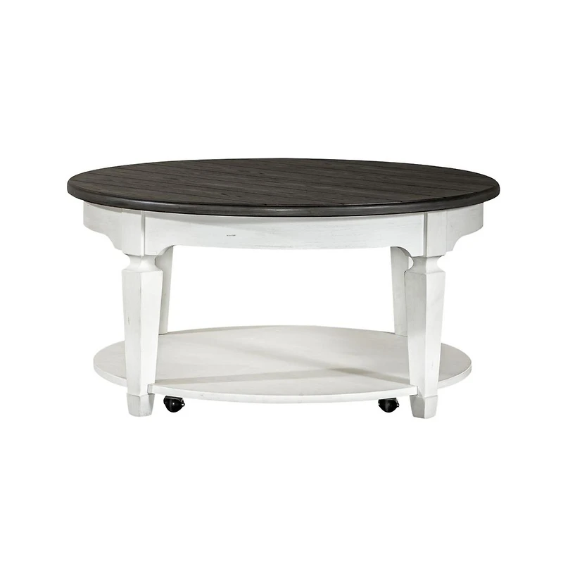 Liberty Furniture Industries, Inc Allyson Park Round Cocktail Table in Wirebrushed Top