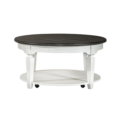 Liberty Furniture Industries, Inc Allyson Park Round Cocktail Table in Wirebrushed Top