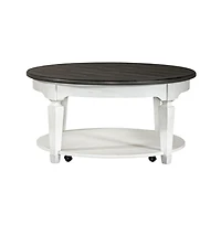 Liberty Furniture Industries, Inc Allyson Park Round Cocktail Table in Wirebrushed Top