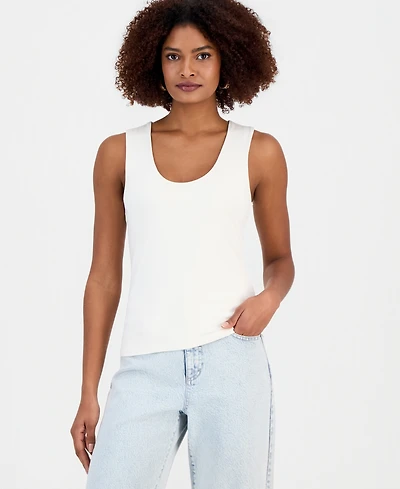 I.n.c. International Concepts Women's Contour Jersey Scoop Neck Tank Top