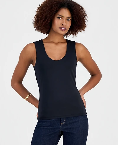 I.n.c. International Concepts Women's Contour Jersey Scoop Neck Tank Top