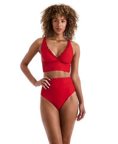 Mimi Flamingo Women's Morgan High-Waist Bikini Bottoms