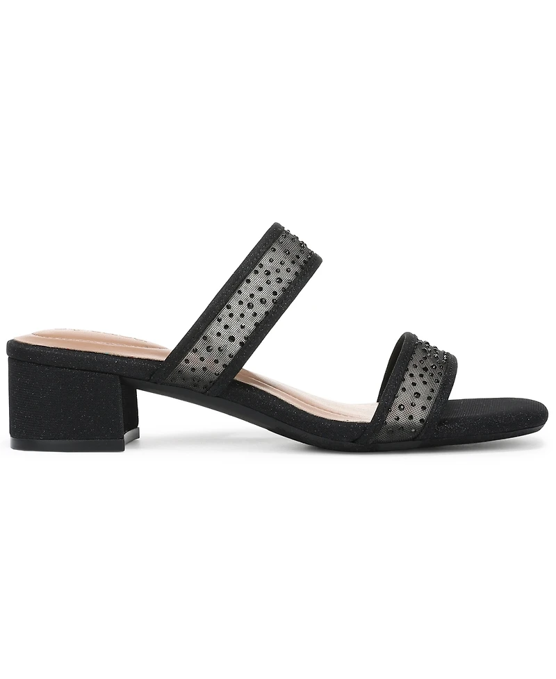 Style & Co Women's Violettt Two Band Mesh Evening Slip-On Sandals, Macy's Exclusive