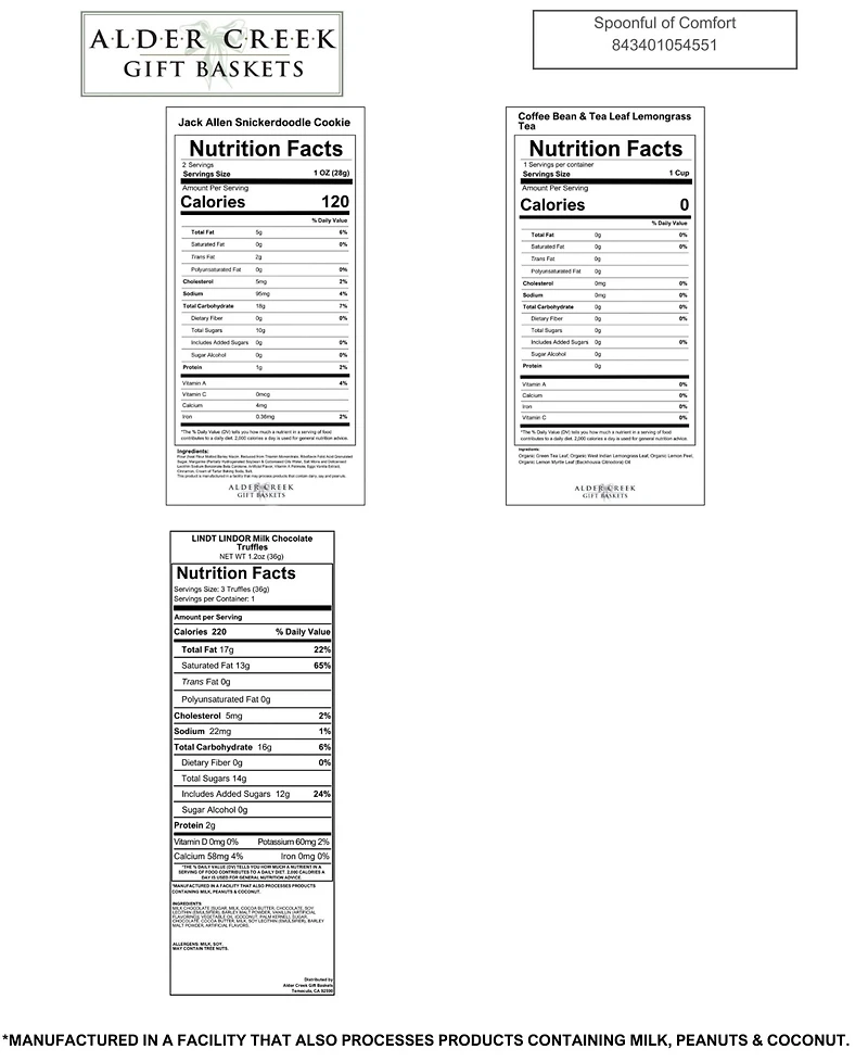 Alder Creek Gift Baskets Spoonful of Comfort Gift Tray
