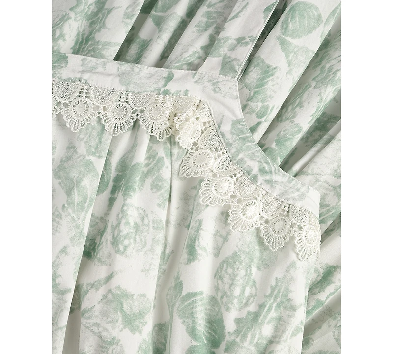 Scotch & Soda Girls' 7-16 Floral-Print Lace-Trim Sleeveless Dress