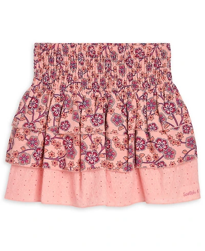 Scotch & Soda Girls' 7-16 Floral-Print Tiered Ruffle Mini Skirt