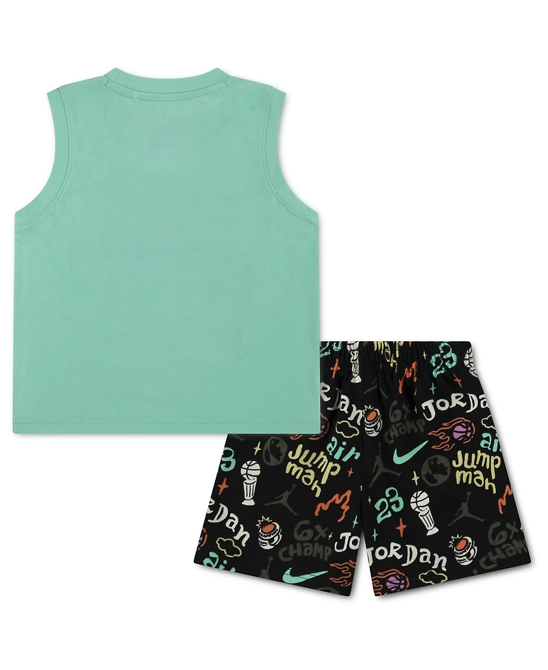 Jordan Boys' 2T-4T Crewneck Tank Top and Shorts, 2-Piece Set