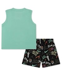 Jordan Boys' 2T-4T Crewneck Tank Top and Shorts, 2-Piece Set