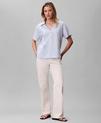 Calvin Klein Women's Blend Short-Sleeve Polo T-Shirt
