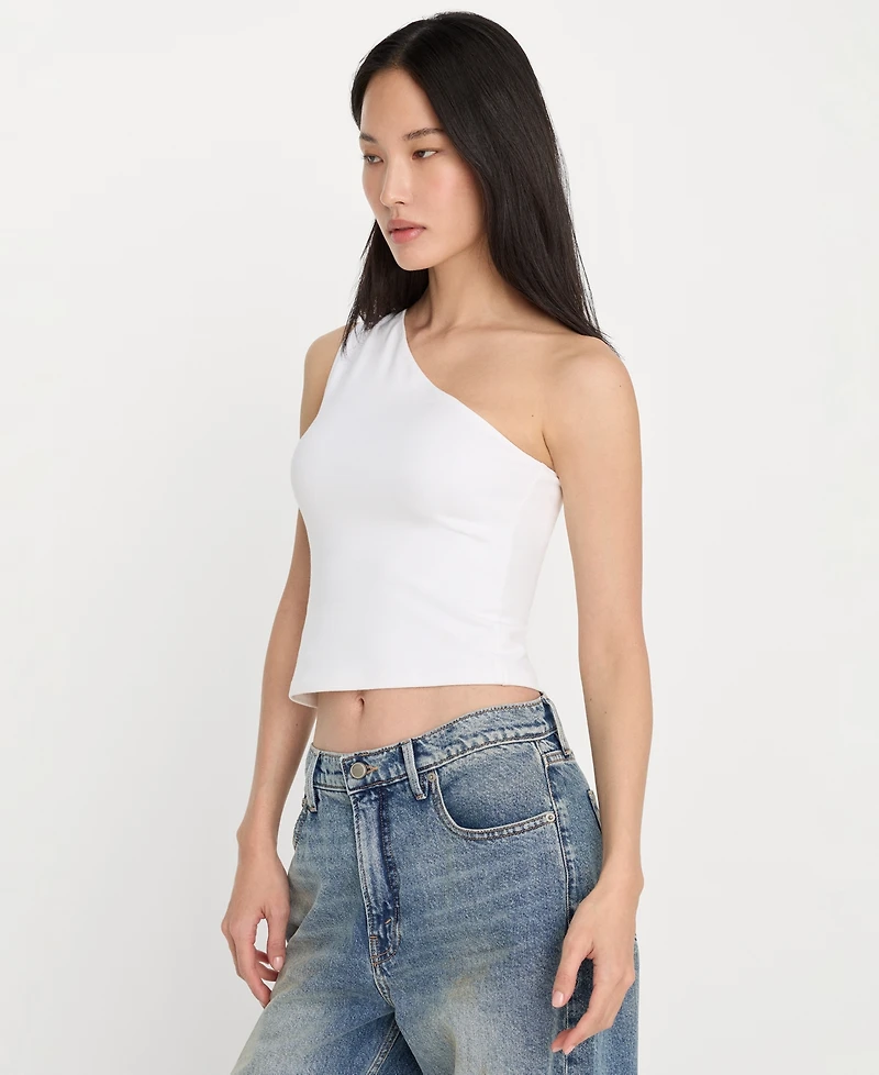 Good American Women's One-Shoulder Top, Regular & Plus