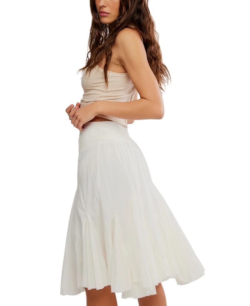 Free People Women's Frida Godet Pull-On Midi Skirt