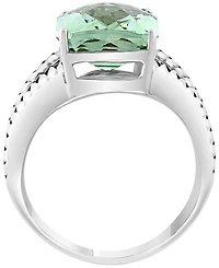 Effy Collection Green Amethyst Ring (9-1/3 ct. t.w.) in Sterling Silver with 18k Yellow Gold Plating