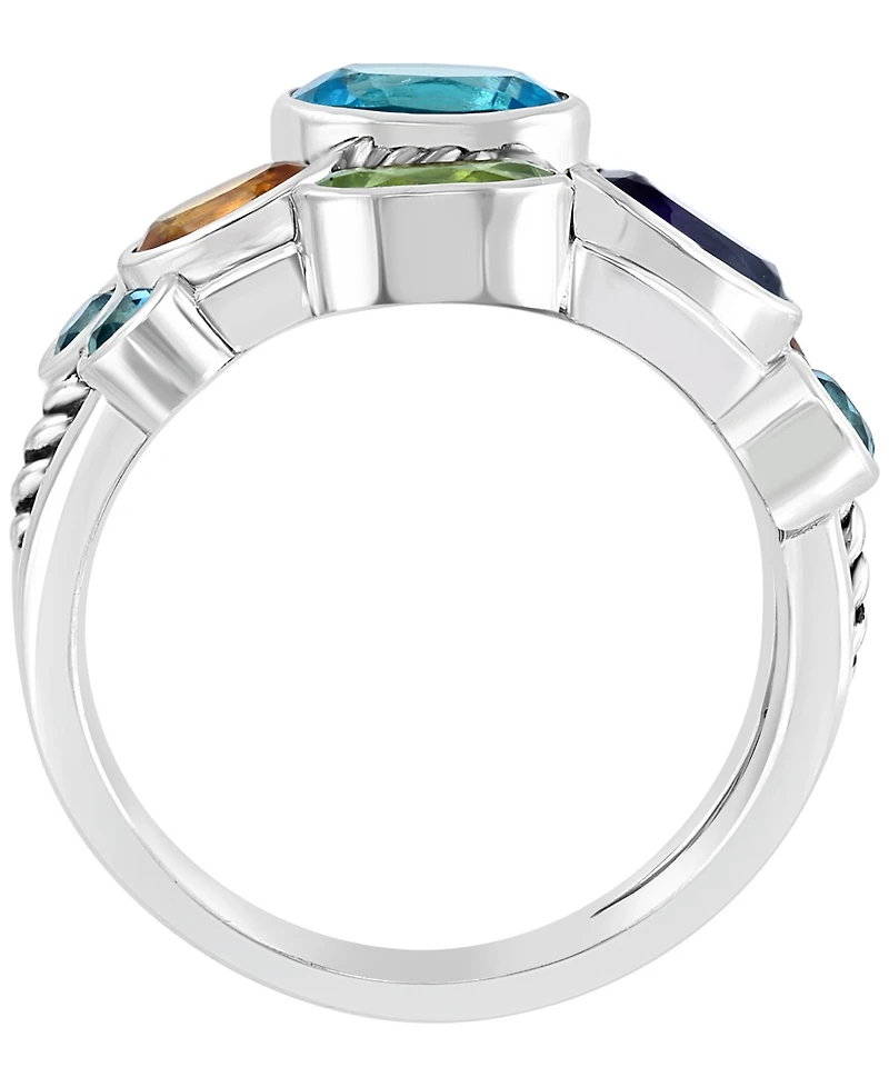 Effy Collection Diamond (1/20 ct. t.w.) and Multi-Gemstone (2-3/8 ct. t.w.) Ring