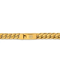 Esquire Men's Jewelry Polished Double Layer Chain Necklace in Yellow-Plated Stainless Steel