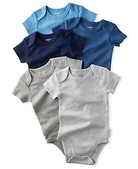 butterblu Baby Boys' or Girls' Short-Sleeve Bodysuit, 5-Pack