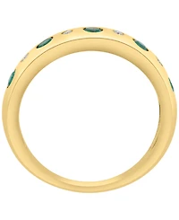 Effy Collection Emerald (1/3 ct. t.w.) & Diamond (0.03 ct. t.w.) Ring in 14k Yellow Gold