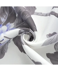 Olivia Gray 100% Polyester 200 Gsm Hydrangea Printed Blackout Grommet Curtain Panel