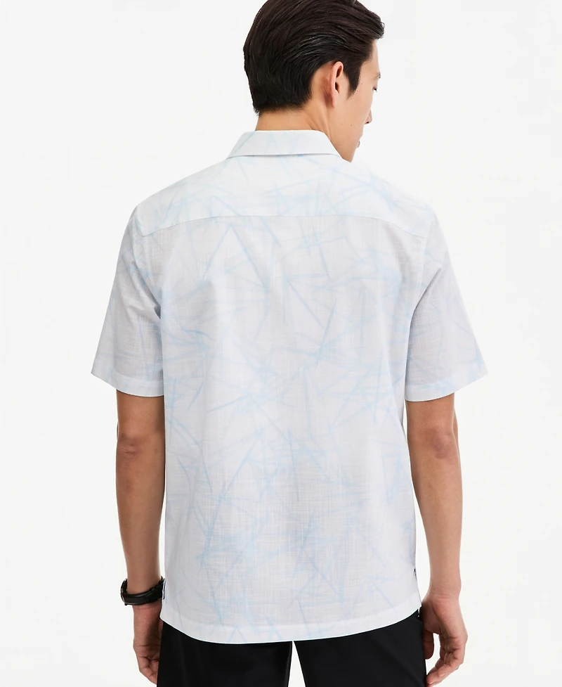 Alfani Men's Danny Abstract Print Short-Sleeve Button-Up Shirt, Macy's Exclusive