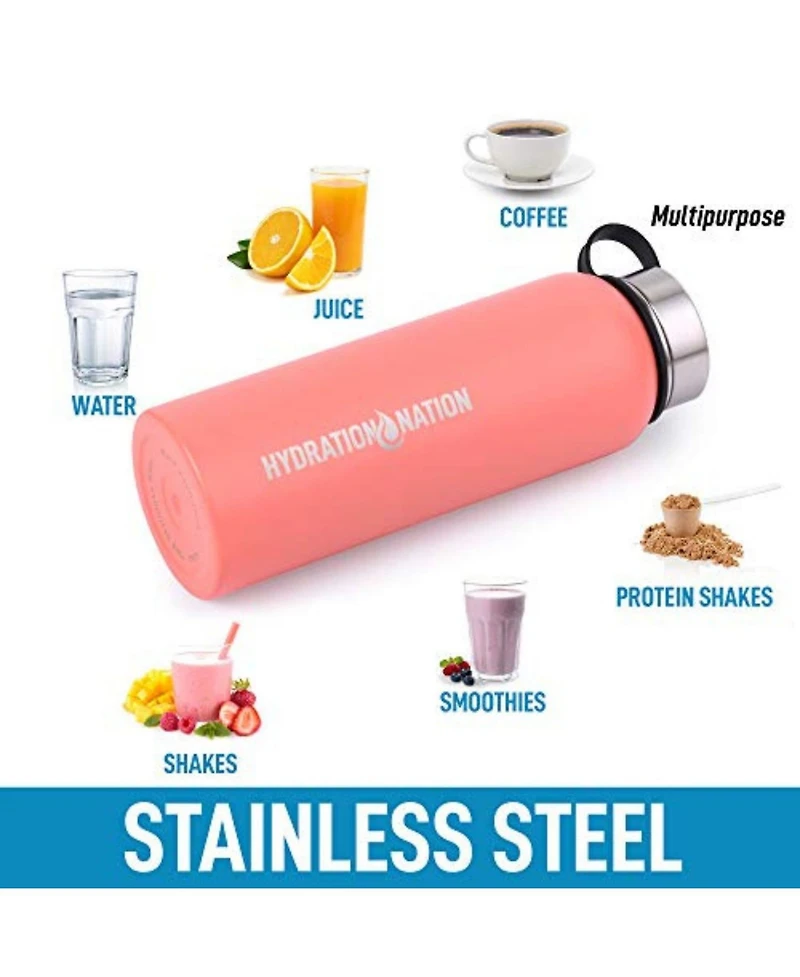Hydration Nation Thermo Stainless Steel Vacuum Insulated Water Bottle